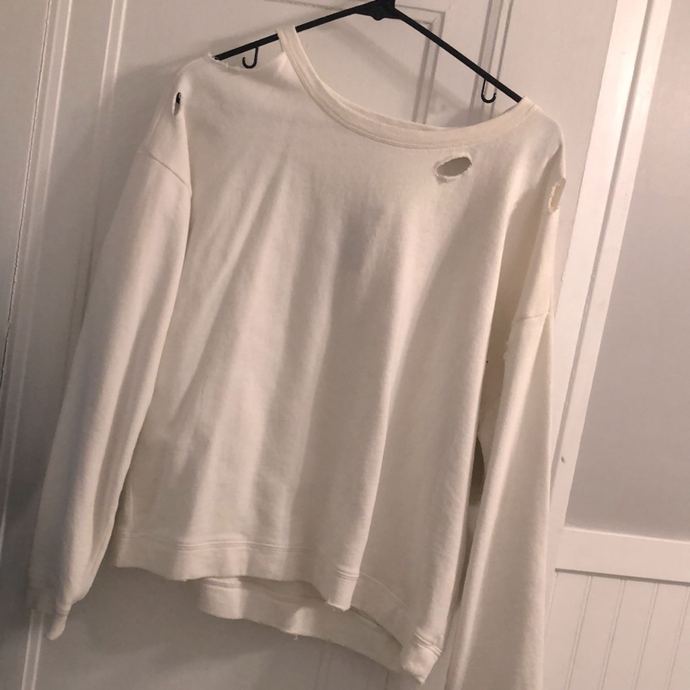 Distressed/holy sweatshirt